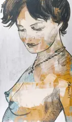 Charlotte by David Bromley, synthetic polymer paint on canvas, sold Mar 2009