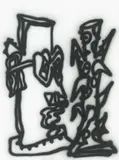 Cactus Trouble 1998 by Howard Arkley, 1998, synthetic polymer paint on paper, sold Mar 2009