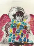John Perceval, Angel Joseph in his Coat of Many Colours c1967, c1967, mixed media on paper