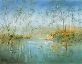 David Boyd, Untitled (Two Children in a Creek)