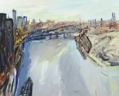 Darling Harbour by Kevin Connor, oil on canvas, sold Mar 2009