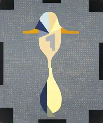 Grey Harlequin 2000 by Robert Jacks, 2000, oil on canvas, offered Mar 2009