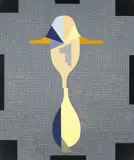 Robert Jacks, Grey Harlequin 2000, 2000, oil on canvas