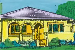 Untitled (House Study) 1997 by Howard Arkley, 1997, watercolour on screenprint on paper, sold Mar 2009