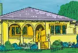 Howard Arkley, Untitled (House Study) 1997, 1997, watercolour on screenprint on paper