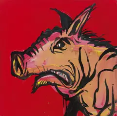 Boar 2004 by Adam Cullen, 2004, oil on canvas, offered Mar 2009