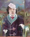 Steve Cox, Oscar Wilde in Heathfield 1989, 1989, oil and charcoal on canvas