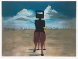 Ned Kelly (Ned Kelly series) 1970-71 by Sidney Nolan, 1970-71, screenprint, sold Mar 2009