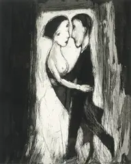 Erotic Muse by Garry Shead, etching, sold Mar 2009