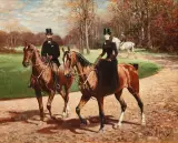 Jan Chełmiński, Na przejażdżce, 1880, olej, płótno