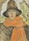 Stanisław Ignacy Witkiewicz, Portret Rity Sacchetto, 1924, pastel, papier