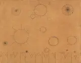 Andrzej Wróblewski, Niebo nad miastem/ Kompozycja abstrakcyjna, 1948, tusz, papier