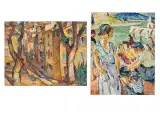 Mela Muter, Uliczka / Cyganie na brzegu Rodanu, ok. 1940-1945, olej, płótno