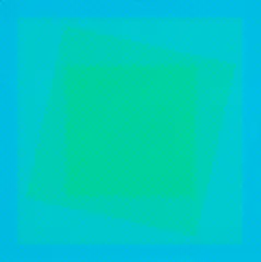 Soft light by Julian Stanczak, 1972, akryl, płótno, sold Oct 2024