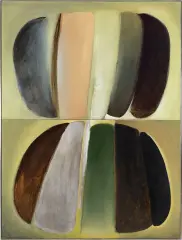 Jan Berdyszak, Koło podwójne V - pionowe, 1962, olej, płótno