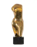 Tadeusz Łodziana, Prosta, 2 poł. XX w., brąz złocony, podstawa drewniana