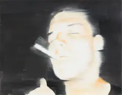Rafał Bujnowski, O. T. (Palący), 2004, olej, płótno