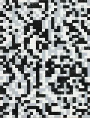 Chance in game by Ryszard Winiarski, 1998, akryl, ołówek, płótno, sold Oct 2024