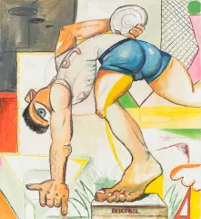 Dyskobol by Jakub Julian Ziółkowski, 2014, olej, płótno, sold Oct 2024