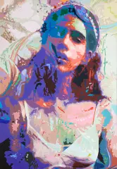 Marta Frej, Matka Boska Zielna, 2014, akryl, płótno