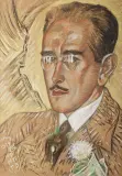 Stanisław Ignacy Witkiewicz, Portret Eugeniusza Konarskiego, 1934, pastel, papier