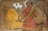 Paskudztwo świata po upadku antyku by Franciszek Starowieyski, 2008, pastel, papier, sold Jun 2014