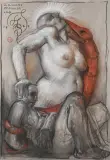 Wolność prowadzi lud by Franciszek Starowieyski, 2008, pastel, papier, sold Jun 2014