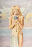 Anioł by Wlastimil Hofman, 1923, olej, tektura, sold Mar 2014