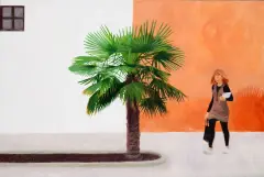 Kamila Dańko, Dziewczyna z palmą, 2010, olej, płótno
