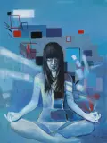 Klaudia Rzepka, z cyklu Yoga, 2013, akryl, płótno
