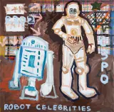 Michał Bojara, Robot Celebrities, 2014, akryl, płótno
