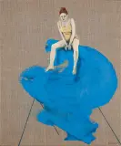 Aleksandra Kuczara, Siedząc na powierzchni własnych myśli, 2013, olej, akryl, płótno