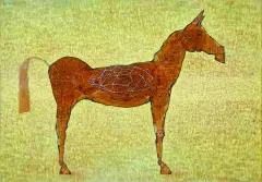 Grzegorz Klimek, Koń 3b, 2013, tempera, żywica szelakowa, olej, płótno