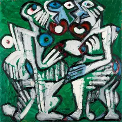 Andrzej Folfas, Singers, 2010, olej, płótno
