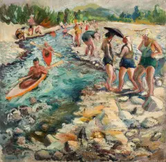 PLAŻA III by Edward Matuszczak, olej, płótno, sold Dec 2015