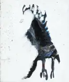 ZIMOWY PTAK, Z CYKLU: ZWIERZĘTA by Teresa Pągowska, 1996, olej, płótno, sold Dec 2015