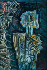 BEZ TYTUŁU by Jerzy Tchorzewski, 1957, olej, płótno, sold Dec 2015