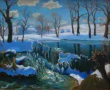 Leszko Ludwik, Roztopy, 1912, olej tektura