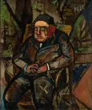 Nathan Grunsweigh, PORTRET MĘŻCZYZNY, 1929, olej, płótno