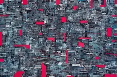 Artur Przebindowski, z serii Megalopolis LXIX (69), 2016, akryl, płótno