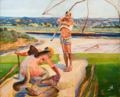 Jacek Malczewski, ONDYNA – RYBAK I CHIMERA, 1920, olej, deska