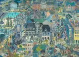 POZNAŃ – DOM KULTURY by Edward Dwurnik, 1987, olej, płótno, sold May 2016