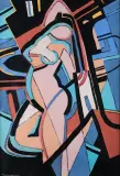 Maria Ewa Łunkiewicz-Rogoyska, AKT II C DYNAMICZNO-EKSPRESYJNY, tempera, karton