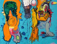 Michał Minor, INGO ICH HABE IN DEINE HEUSE, 2015, olej, płótno