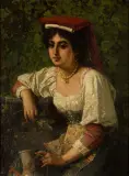 Pantaleon Szyndler, WŁOSZKA, olej, płótno