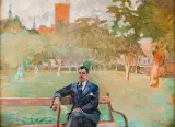 Jacek Malczewski, PORTRET MIECZYSŁAWA GĄSECKIEGO / MAJ, 1923, olej, płyta