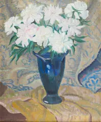 Stanisław Sałaga, PEONIE W WAZONIE, olej, płótno