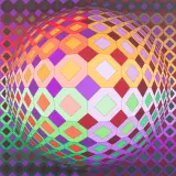 DOMBOKTA by Victor Vasarely, 1978, serigrafi a barwna, papier, sold Oct 2016