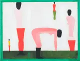 WSPOMNIENIE Z EGIPTU by Jerzy Nowosielski, 1990, olej, płótno, sold Oct 2016