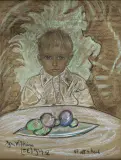 PORTRET CHŁOPCA by Stanisław Ignacy Witkiewicz, 1934, pastel, papier, sold Dec 2016